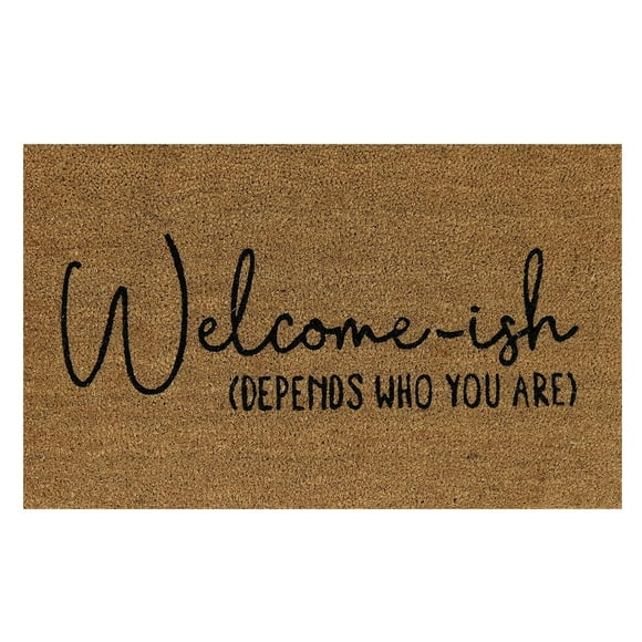 Coir Door Mat Indoor Fall Door Mats for Outside Entry Door Rug Indoor Non-Slip Backing Entry Mat Low Profile Doormat for Entryway Mat for Outside Entry Way Doormat Entry Rugs, 16x24 Inch