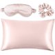 thumbnail image 1 of Silk Sleep Mask with Adjustable Straps Soft Natural Eye Mask 3-Piece Set (santanxing), 1 of 5