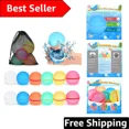 thumbnail image 2 of Outdoor Summer Fun: 12 Reusable Water Balloons with Mesh Bag - Family Friendly, 2 of 5