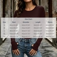 thumbnail image 4 of Solid Color Shirts For Women Women's Long-Sleeve Crew Neck Base Layer Top With Thumbholes Stretchy Fabric Wine L, 4 of 9