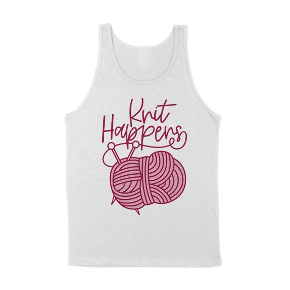 Knit Happens Tank Top Unisex Large White