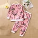 thumbnail image 4 of Odeerbi 18M-6Y Niñas Sudaderas de Algodón Conjuntos Florales Sudadera de Manga Larga Pantalones Jogger Conjunto de Dos Piezas, 4 of 8