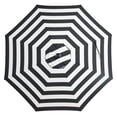 thumbnail image 4 of (2 pack) Mainstays 9 ft Black and White Cabana Stripe Round Market Patio Umbrella, Easy Crank, 4 of 7
