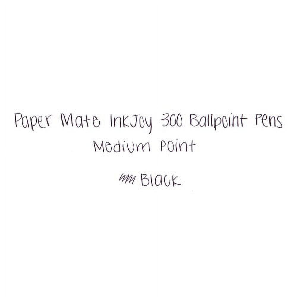 Paper Mate InkJoy 300 RT Ballpoint Pen, Refillable, Retractable, Medium 1 mm, Black Ink, Smoke Barrel, 36/Box