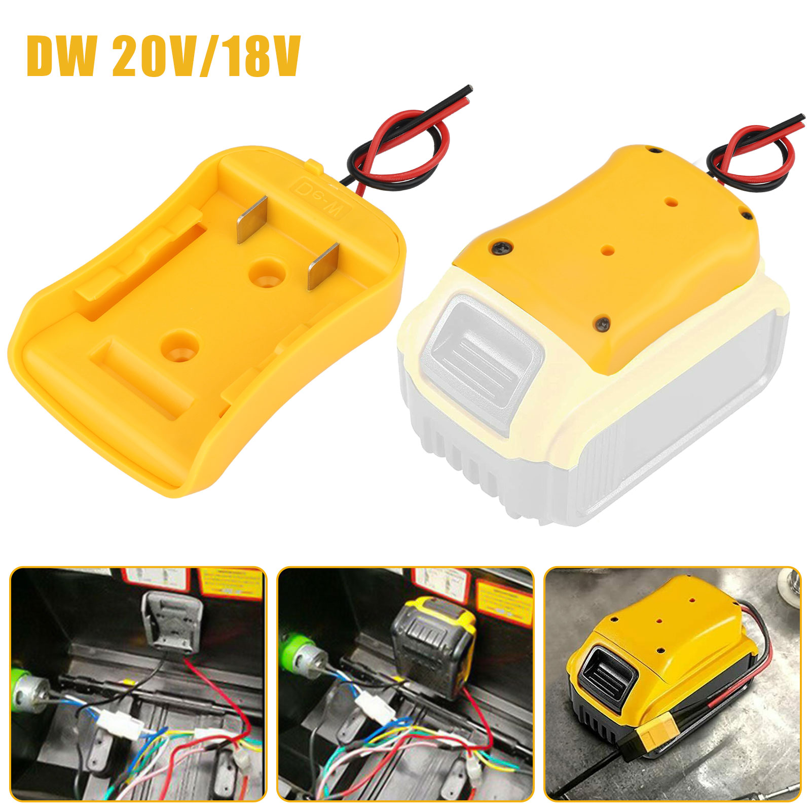 For Dewalt 18//20v Max Battery Extension Cord Adapter Battery Power Tool US Store