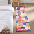 thumbnail image 3 of Yayeee Runner Rug for Bedroom 2'x6' Machine Washable Hallway Non Slip Mat, White Colorful Circles, 3 of 8