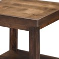 thumbnail image 5 of 24" Farmhouse Side Table with Storage Shelf, Square Cocktail Table with 2-Tier, Rustic Coffce Table Chairside Table with Wooden Legs, for Living Room Kitchen, No Assembly Required, natural, 5 of 6