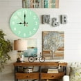 thumbnail image 4 of Mint Green Wall Clock Farmhouse Decor Home 10-Inch Silent Wooden Wall Clock, Battery Operated (AA Batteries Not Included), Artistic Home Decor, 4 of 7