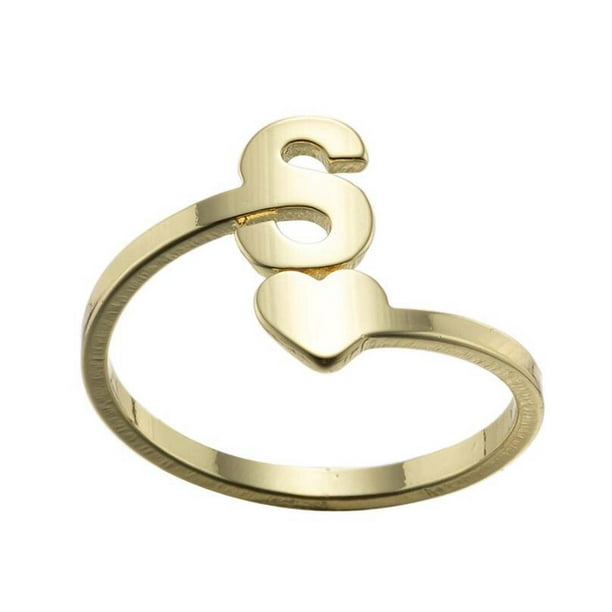 Xihbxyly Anillos de Moda, Anillo Abierto Ajustable de Acero Inoxidable, Diseño Moderno de Letras Inglesas, Joya Llamativa, Regalo para Banquetes de Boda, Accesorio Elegante para Niñas.