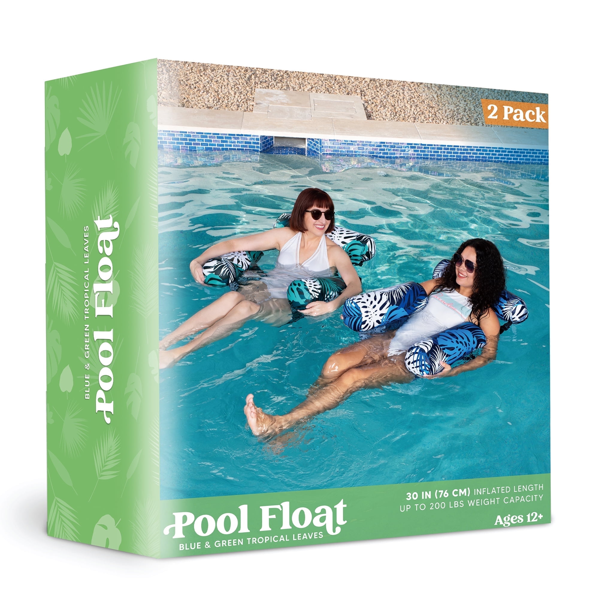 SYNCFUN 2Pcs Pool Float Hammock,Pool Float Loungers,Swimming Pool Floats for Adult,Inflatable Pool Noodles for Swimming Pool,Pool Toys Lounge Chairs Floating