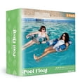 thumbnail image 6 of Joyfy 2Packs Pool Float Chairs Adults, Inflatable Pool Float Loungers for Adult, Inflatable Pool Noodles for Swimming Pool, Plant Pattern Floating Pool Hammock Chair, 6 of 9