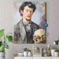 thumbnail image 4 of Qisvanset Hamlet Skull Portrait Canvas Print 12x16 Inch Bar Bedroom Decor, 4 of 8