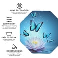 thumbnail image 4 of Balery 6 Pcs Butterflies And Waterlily In Waterleather Coasters Set, Drink Table Cup Coasters For Living Room Kitchen Coffee Decor, 4 of 9