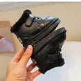 thumbnail image 4 of Eltusu Girls Snow Boots, No Slip Windproof Thermal Soft Sole Walking Shoes Black Size 1 T, 4 of 6