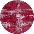 thumbnail image 1 of Ahgly Company Tapis Rond Abstrait Persan Rose pour Intérieur, 5 Pieds Rond, 1 of 6