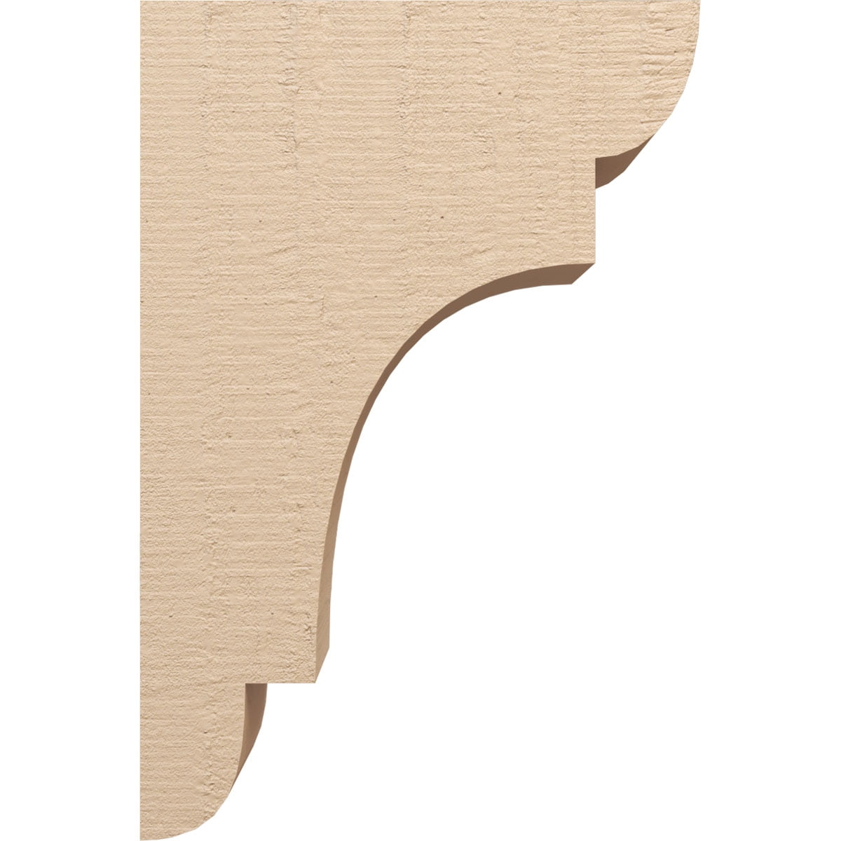 12"W x 24"D x 36"H Classic New Brighton Rough Cedar Woodgrain TimberThane Corbel, Primed Tan