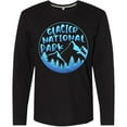thumbnail image 3 of Inktastic Glacier National Park Montana Blue Mountains Long Sleeve T-Shirt, 3 of 5