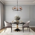 thumbnail image 4 of LNC Tucana 5-Light Matte Black Modern/Contemporary Led Crystal Chandelier, 4 of 18
