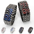 thumbnail image 4 of UDIYO Men 's Women 's Stainless Steel LED Digital Quartz Bracelet Watch Wristwatch, 4 of 7