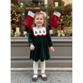 thumbnail image 6 of Loicainy Toddler Baby Girl Christmas Dress 12 18 24 Months 2T 3T 4T Embroidery Crew Neck Long Sleeve Dresses, 6 of 9