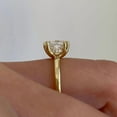 thumbnail image 4 of JEWELRYTREASURE 14K Yellow Gold Plated Moissanite Engagement Ring Double Prong Set Proposal Ring Art Deco Women Jewelry Birthday Gift For Her, 4 of 9