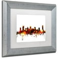 thumbnail image 2 of Trademark Fine Art "Nashville Tennessee Skyline Red" Canvas Art by Michael Tompsett, White Matte, Silver Frame, 2 of 4
