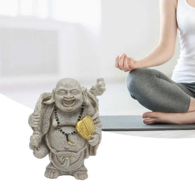 Maitreya Buddha Statues, Resin Durable Buddha Statues Beautiful Posture Wide Application For Cabinets Decoration For Desktop Decoration For Gift