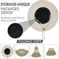 thumbnail image 5 of BLSCODE Men's Sun Hats UV Protection Summer Hat Wide Brim UPF50 Fishing Boonie Hat Waterproof Packable Bucket Cap Khaki, 5 of 7