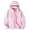 Pink, variant on LTTVQM Womens Fleece Jacket Hooded Full Zip Warm Winter Coat Drawstring Relax Fit Classic Hood Casual Trendy Outerwear Tops