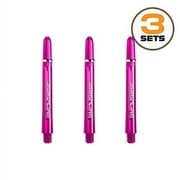Harrows Supergrip Short Dart Shafts, Polycarbonate Stems, Machined Rings, Pink (3 Sets)
