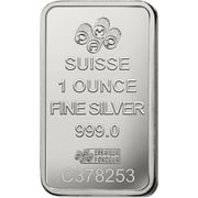1 oz Silver Bar PAMP Suisse - Lady Fortuna Fine