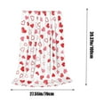 thumbnail image 3 of ShaoXinWan Valentine's Day Blanket - Romantic Red Love Flannel Blanket, Warm Bed and Sofa Blanket, Soft and Comfortable, the Perfect Gift for Lovers on Valentine’s Day(White), 3 of 6