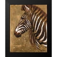 thumbnail image 2 of Pinto, Patricia 12x14 Black Modern Framed Museum Art Print Titled - Gold Zebra, 2 of 5