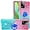 Pink Blue, variant on Slim Fit Phone Case for Motorola G Power 2023, Shiny Bling Quicksand Effect TPU Bumper Ring Bracket Case,Four Corners Heavy Anti-Fall Protection Cover for Moto G Power 2023,Pink Purple