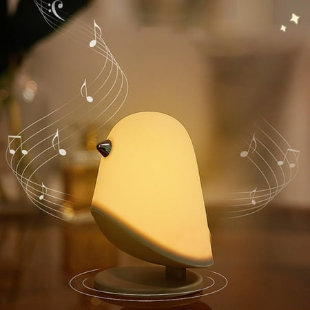

Light Bulb Plastic Bathroom Light Bulbs White Led Lights For Bedroom White Noise Sleeping With Remote Control Rechargeable Perching Bird Silicone Night Light Long Lasting Life Three Color Switching