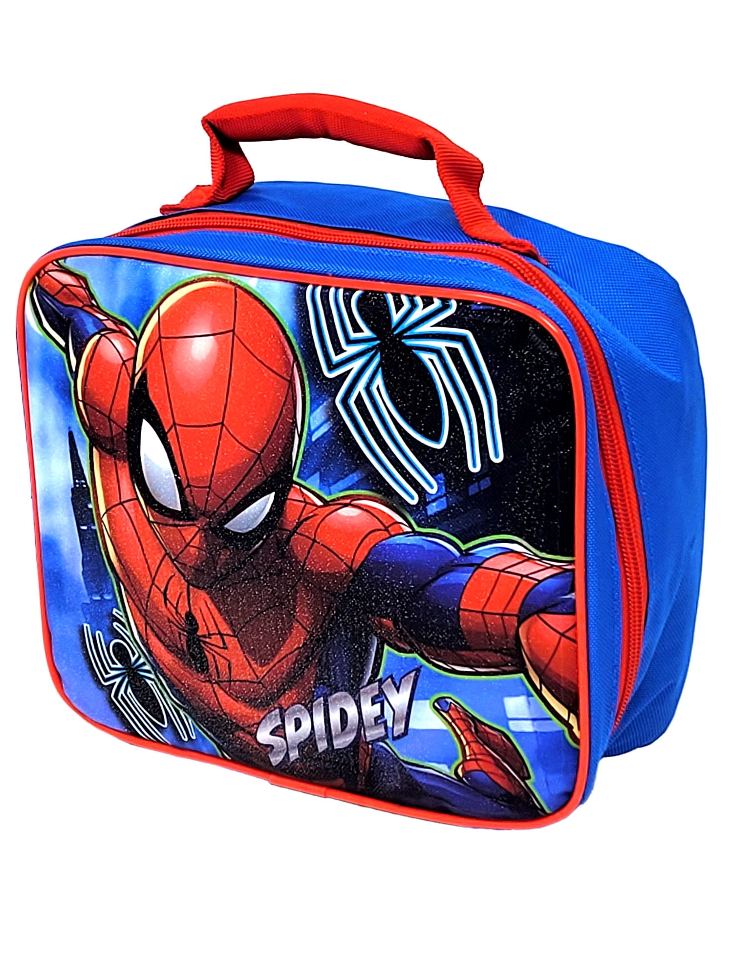 Spider-Man Insulated School Lunch Bag Marvel Spidey Logo Boys Blue Red Black