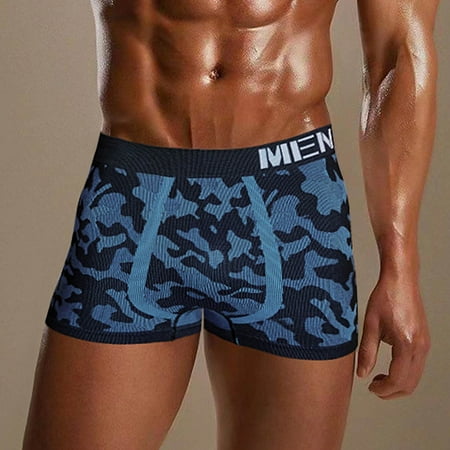 

Gubotare Boxers For Men Men s Underwear Boxer Briefs Cotton Regular Long Mens Boxer Briefs Underwear Men Pack Blue L