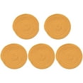 thumbnail image 1 of Round Coasters Set of 5, Cotton Woven Braided Hot Pads Place Mats Heat-Resistant Modern, Yellow, 1 of 3