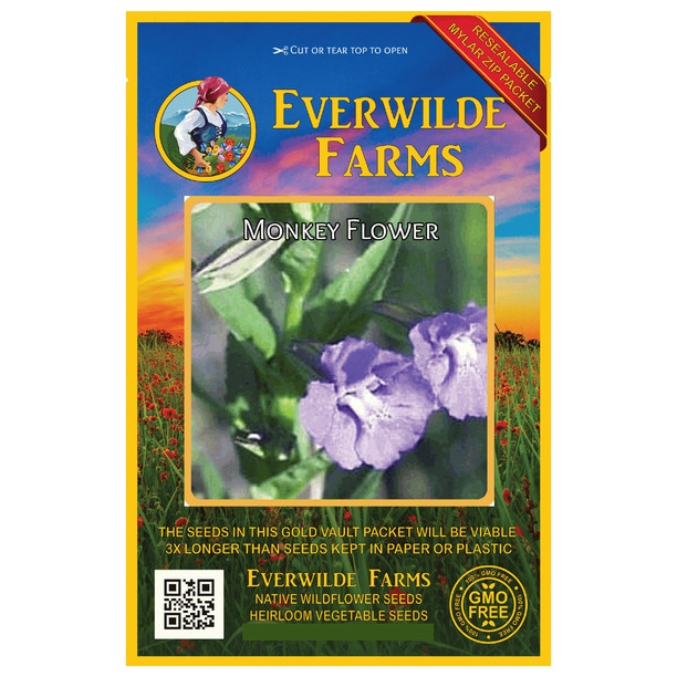 Everwilde Farms 2000 Monkey Flower Native Wildflower Seeds Gold