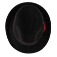 thumbnail image 3 of Men Fedora Hat Wool Felt Crushable Handmade Bowknot Feather Black, 3 of 6