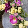 thumbnail image 2 of Artificial Rose Flower Wreath Silk Hydrangea Spring Garland for The Front Door Wall Hanging Window Wedding Party Decor, 2 of 5