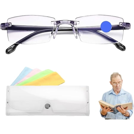 Intelligent Dual Focus Glasses, 2026 New Self Sync Wonder Glasses, Adjustable Auto Focus Eyeglasses for Women Men