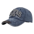 thumbnail image 4 of AJGRHE Distressed Baseball Cap With 3D Embroidery Detailing Unique Casual Style Navy One Size, 4 of 4