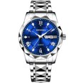thumbnail image 3 of Resicozy Vintage Watch for Men Elegant Fashion Casual Wrist Watch Stainless Steel Quartz Day Date Watches, 3 of 3