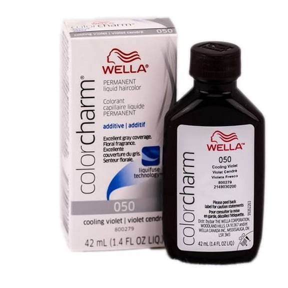 Wella COLOR CHARM, HAIR COLOR Permanent Liquid Haircolor Additive, 050 Cooling Violet, 1.4 Oz.