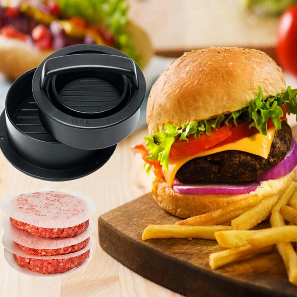 Burger Press Patty Maker Hamburger Mold Kit Easily Making Delicious Stuffed Burgers, Regular Beef Burger Patties