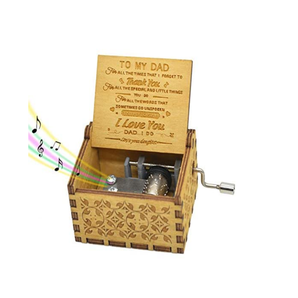 Fanvereka Music Box You are My Sunshine Theme Wooden Classic Music Box Crafts with Hand Crank
