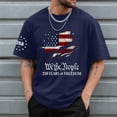 thumbnail image 2 of mgoYE 250 Shirt Independence Day Short Sleeve Graphic T-Shirt 4th of July Tee Tops Men's Tshirts(Dark Blue,S), 2 of 6