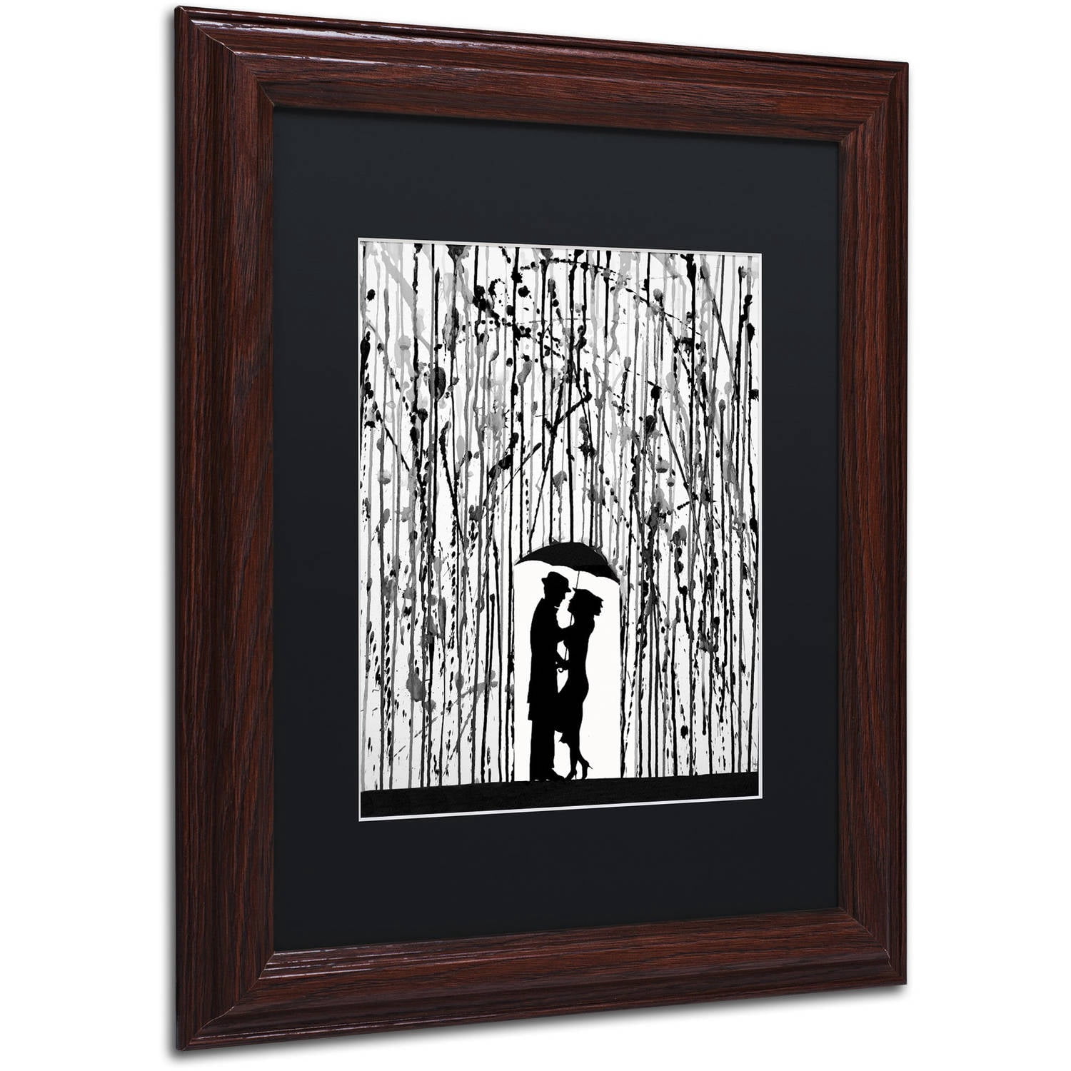 Trademark Fine Art 'Film Noir' Canvas Art by Marc Allante, Black Matte, Wood Frame