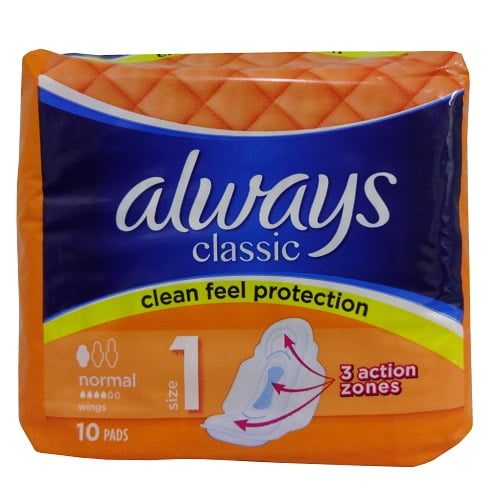 New 804021 Always Classic Maxi Pads 10Ct Normal (16Pack) Feminine Hygiene Cheap Wholesale